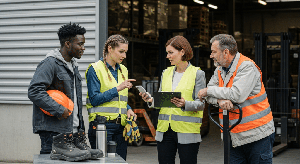 HR munkatárs szemlélteti a toborzási csatornák szerepét raktárnál